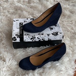 CL by Chinese Laundry blue suede wedges